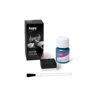 Abbildung von Kaps Super Color Lederfarbe für Naturleder, Synthetik und Textil, Lederfärber, 25 ml, Bast 122