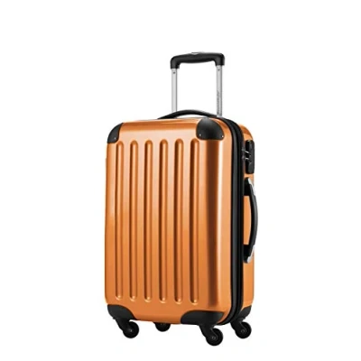Abbildung von HAUPTSTADTKOFFER Alex Handgepäck, 55 x 38 23 cm, 4 Rollen, 42 Liter, Reisekoffer, Hartschalenkoffer, Rollkoffer, Bordgepäck Koffer, erweiterbar, Orange