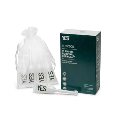 Abbildung von YES Coco Coconut Oil Based Personal Lubricant, Nourishing &amp; Long Lasting for Vaginal Dryness, Certified Organic, Natural Alternative to Silicone Lubricants (6 x 5ml Applicators)