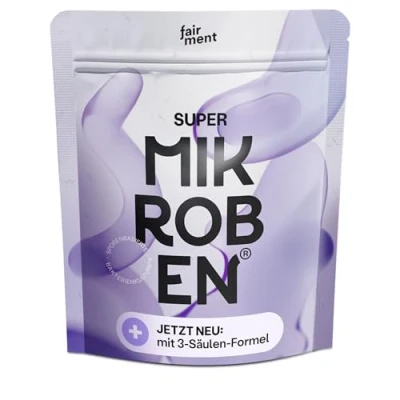 Abbildung von fairment SuperMikroben® Plus, Bakterien Stämme 3 MRD KBE/Tagesdosis, mit Vitamin B2 B3 B6 und Mineralien Komplex hochdosiert, 60 Kapseln aus Deutschland