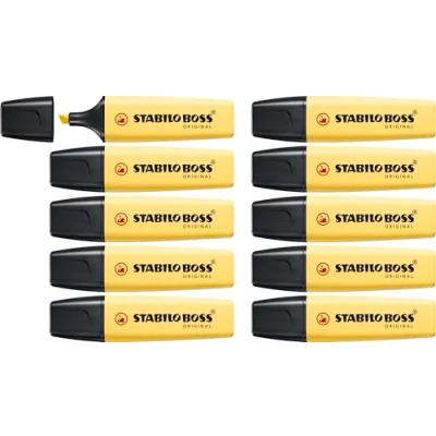 Abbildung von Textmarker STABILO BOSS ORIGINAL Pastel Einzelstift pudriges Gelb