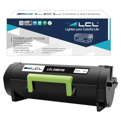 Abbildung von LCL Kompatibel Tonerkartusche 24B6186 16000 Seiten (1Stück，Schwarz),Kompatibel für Lexmark M3150 XM3150 XM3150H