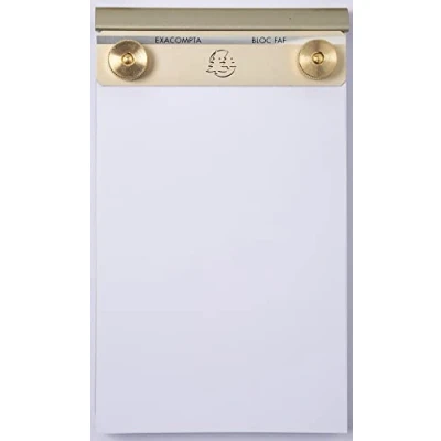 Abbildung von Exacompta 12113E Schreibblock FAF blanko 170 Blatt , 18,5 x 11,5 cm, mikroperforiert, ideal für Ihre Notizen, Retro Design mit zeitloser Eleganz, endlos auswechselbar und nachfüllbar