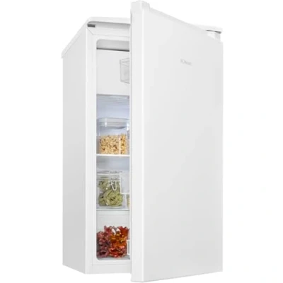 Abbildung von Bomann Kühlschrank mit Gefrierfach klein 91L kleiner 2 Ablagen und Gemüsefach wechselbarer Türanschlag 0 8C Mini Minibar leise Fridge KS 7254 weiß
