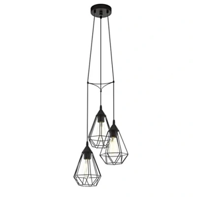 Abbildung von Eglo 94191 Hängeleuchte TARBES E27 3X40W Stahl schwarz H:110cm Ø31cm dimmbar
