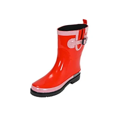 Abbildung von MADSea Damen Gummistiefel Ocean Checkered Halbschaft kariert, Farbe:rot, Größe:42 EU