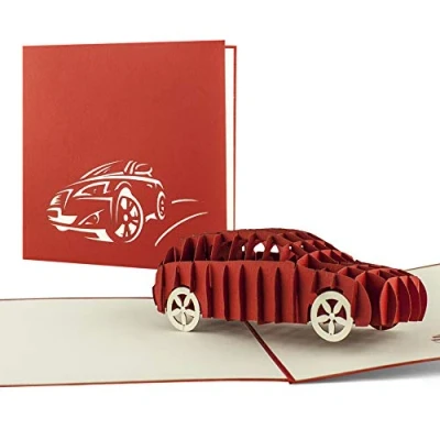 Abbildung von Karte zum 18. Geburtstag, Glückwunschkarte oder Gutschein für Führerschein, Geburtstagskarten, Glückwunschkarten, Glückwunsch Karte, Geschenkkarte, Auto Gutschein, T07