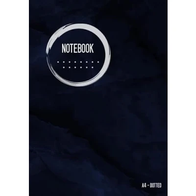 Abbildung von Dotted Notebook A4: Big Journal Notebook, Marble Blue Black, Cool Circle Design, Dot Grid Matrix, Large, , Soft Cover, Numbered Pages, No Bleed (A4 Journals, Band 18)