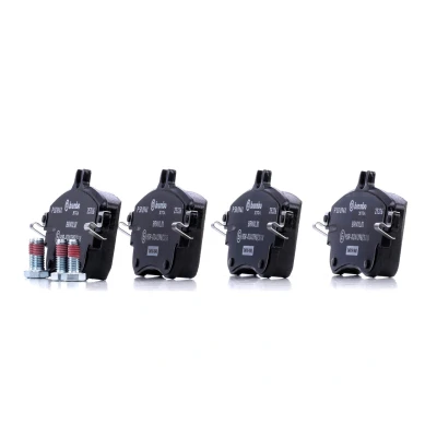 Abbildung von BREMBO P 50 094X Bremsbelagsatz für Verschleißwarnanzeiger vorbereitet mit Bremssattelschrauben ohne Zubehör MERCEDES BENZ: A Class, B Class