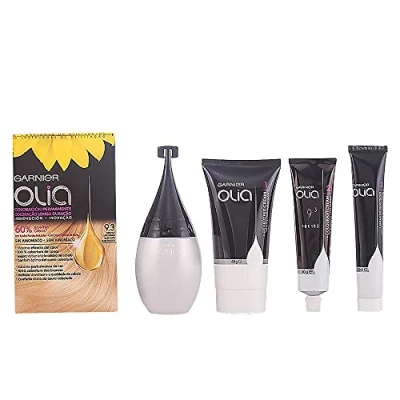 Abbildung von Garnier Olia Coloración Permanente Sin Amoniaco Para Un Olor Agradable Con Aceites Florales De Origen Natural Rubio Muy Claro Dorado 9.3