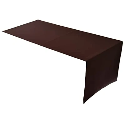 Abbildung von Lemos Home Hochwertiger Tischläufer Tischwäsche aus 100% Baumwolle Kollektion Konzept, Farbe &amp; Größe wählbar (Tischläufer 45x150cm, Chocolate)