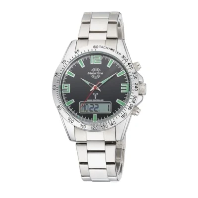 Abbildung von Master Time Funk Quarz Herren Uhr Analog Digital mit Edelstahl Armband MTGA 10874 22M