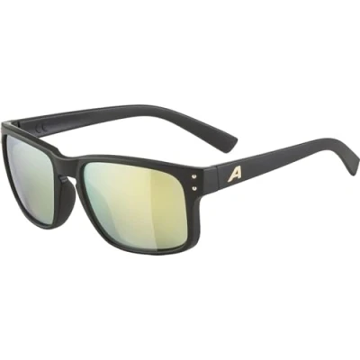 Abbildung von ALPINA KOSMIC Verspiegelte und Bruchsichere Sonnenbrille, Stylisches Design, Schutz vor UV Strahlung, für Damen Herren, Tiefschwarz Matt, One Size