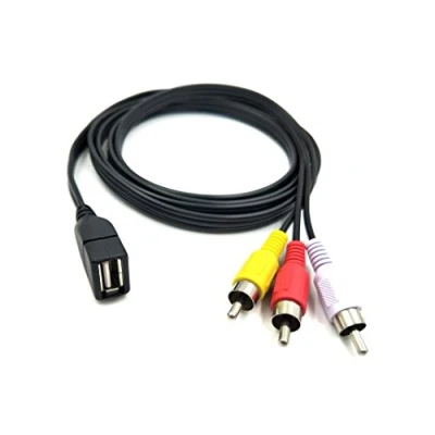 Abbildung von Duttek USB auf Cinch Kabel, 3 AV USB, 2.0 Buchse Stecker, Video A/V Camcorder Adapterkabel für TV/Mac/PC, 1,5 m