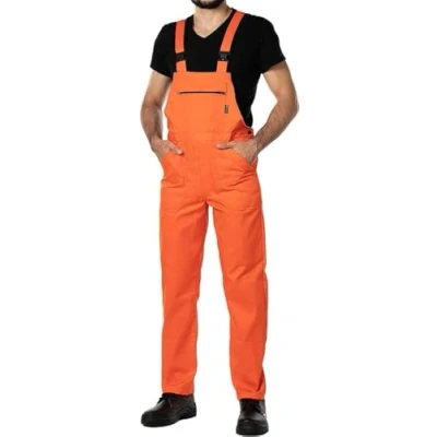 Abbildung von ProWear Arbeitslatzhose Herren Arbeitshose Latzhose, Orange, Gr. 3XL
