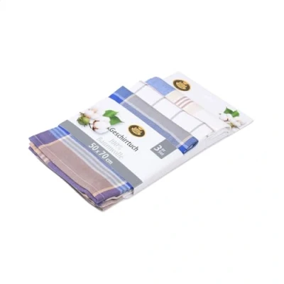 Abbildung von Gözze Geschirrtuch Set, 3 teilig, 100% Baumwolle, hohe Materialdichte (260 g/m²), 50 x 70 cm Aqua
