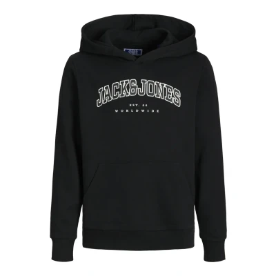 Abbildung von Jack &amp; Jones Junior Jjecaleb Varsity HOOD Kapuzenpullover für Kinder, Größe: 164, Schwarz