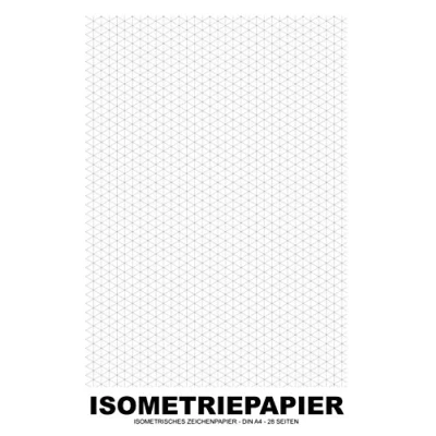 Abbildung von Isometriepapier: isometrisches Zeichenpapier DIN A4 Zeichenbuch 28 Seiten Dreiecknetzpapier für Zeichnen und isometrische Darstellung 3D Zeichnung Isometrie (A Z PAPER BOOKS)
