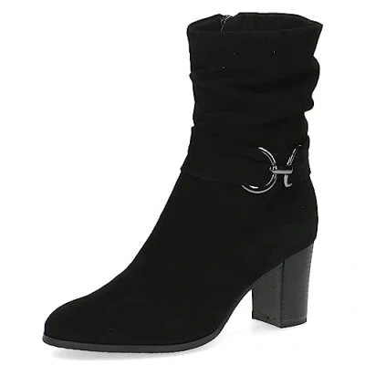 Abbildung von Caprice Cowboy/Bikerstiefelette Black suede, Damen, Größe: 38.5, suede Schuhe
