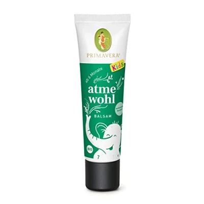 Abbildung von PRIMAVERA Atmewohl Baby &amp; Kinder Balsam bio 30 ml Thymian, Myrte und Cajeput Aromatherapie, babymilde ätherische Öle für Babys ab 6 Monaten