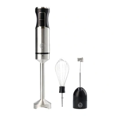 Abbildung von MasterChef Stabmixer Edelstahl 3 in 1, Pürierstab mit Elektrische Schneebesen &amp; Hand Milchaufschäumer, Blender 2 Geschwindigkeitsstufen, Zauberstab Küchengerät, Spülmaschinenfest, 400w