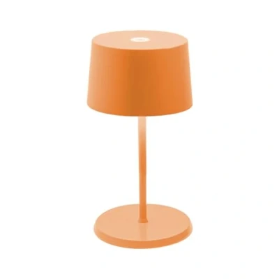 Abbildung von Zafferano, Olivia Mini Lampe, Tragbare und Wiederaufladbare Tischlampe mit Touch Control, Geeignet für Wohnzimmer Außenbereich, Dimmer, 2700 3000 K, Höhe 22 cm, Farbe Corten