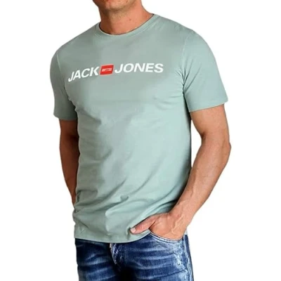 Abbildung von JACK &amp; JONES Herren Jjecorp Logo Tee Ss Crew Neck Noos T Shirt (Iceberg Green, S)