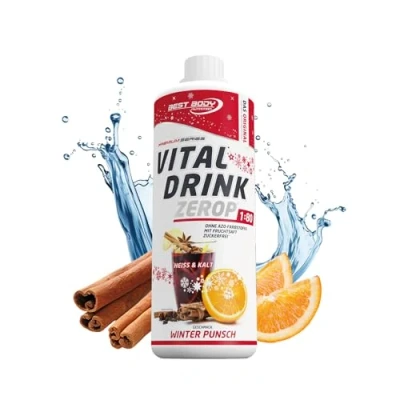 Abbildung von Best Body Nutrition Vital Drink ZEROP® Winter Punsch Limited Edition, Original Getränkekonzentrat Sirup zuckerfrei, 1:80 ergibt 80 Liter Fertiggetränk, 1000 ml