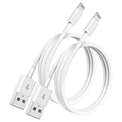 Abbildung von iPhone Ladekabel Original Schnellladekabel 2m, USB Lightning Kabel Apple MFi zertifiziertes für 14/13 Pro/12/11/XS/XS Max/XR/X/8/7/6/SE/iPad 2Pack