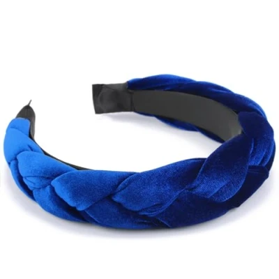 Abbildung von DRESHOW Geflochtene Stirnbänder für Damen Samt Haarreifen Elastische Criss Cross Haarbänder Zubehör