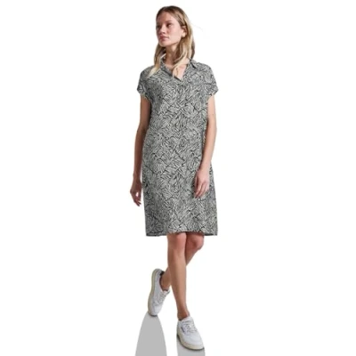 Abbildung von STREET ONE Damen A144558 Gemustertes T Shirt Kleid, Pine Grove Green, 40