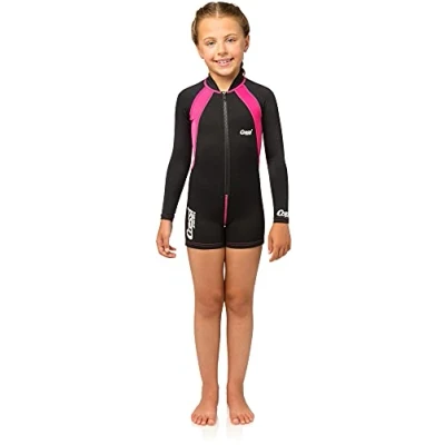 Abbildung von Cressi Baby Kids Wetsuit Long Sleves Kinder Unisex Shorty Neoprenanzug Ultra Stretch Rosa S (2 Jahre)