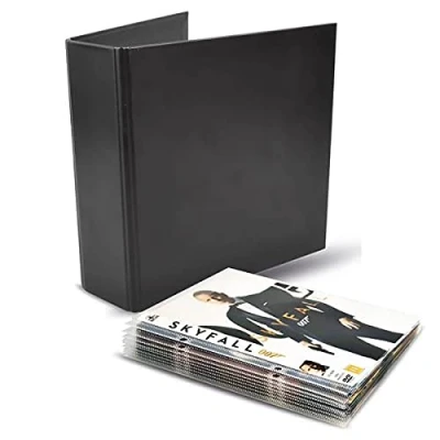 Abbildung von 3L DVD Aufbewahrung Kombipack mit 100 Hüllen &amp; 4 Ordner Praktisches Aufbewahrungssystem 10264, Hüllen: 162 x 188 mm. Ordner: 215 220