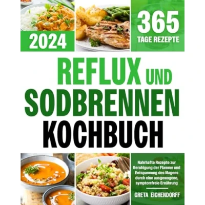 Abbildung von Reflux und Sodbrennen Kochbuch: Über 100 zügige nährstoffreiche Rezepte für eine beschwerdefreie Ernährung Inklusive praktischer Tipps Wochenplan