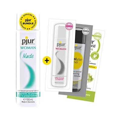 Abbildung von pjur WOMAN Nude Probierset inkl. 3x Gleitgelproben Natürliches Gleitgel auf Wasserbasis ohne Glycerin (100ml)