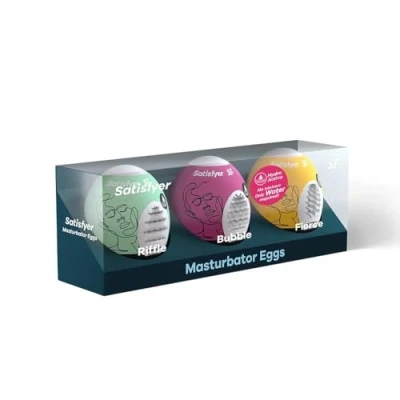 Abbildung von Satisfyer Masturbator ei set Riffle, Bubble &amp; Fierce