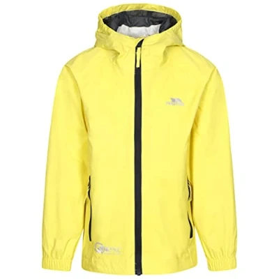 Abbildung von Trespass Qikpac Jacket, Flint, 7/8, Kompakt Zusammenrollbare Wasserdichte Jacke für Kinder / Unisex Mädchen und Jungen, 7 8 Jahre, Grau