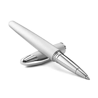 Abbildung von Colibri Equinox Tintenroller Gebürsteter Stahl Und Chrom Akzenten Edel Feder clip . Kommt In Einer Schönen Geschenkbox Geschenk Für Männer Frauen