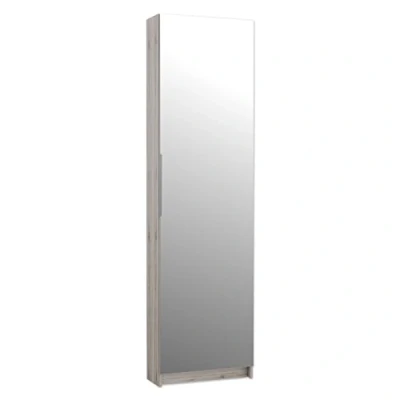 Abbildung von FORTE Calma Schuhschrank mit 1 Spiegeltür, Holzwerkstoff, Sandeiche, 180 x 50 20 cm