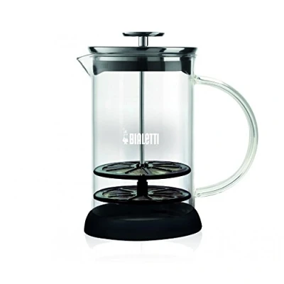 Abbildung von Bialetti Cappuccinatore, Perfect Cream, Mikrowellengeeignet, Spülmaschinenfest, 330 ml, Glas, Schwar/Transparent