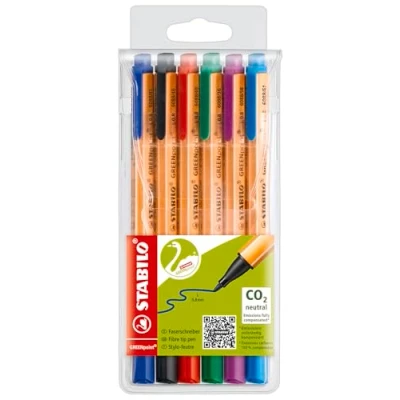 Abbildung von Umweltfreundlicher Filzschreiber STABILO GREENpoint 6er Pack mit 6 verschiedenen Farben