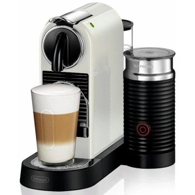 Abbildung von Nespresso De&#039;Longhi Citiz EN267.WAE Kaffeekapselmaschine mit Milchaufschäumer, 1710W ,1 L , ‎37.2 x 21.8 27.7 cm, Creme weiß