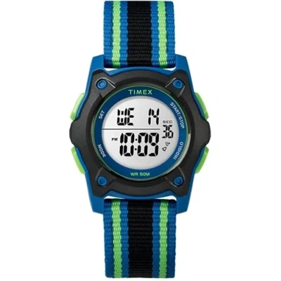Abbildung von Timex Kids Time Machines Digital 35mm Blau/Schwarz/Grün Doppellagiges Nylonband Uhr TW7C26000