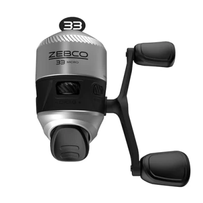 Abbildung von Zebco Unisex Erwachsene 33MICRO SC Reel 4#C Spincast Rolle, Mehrfarbig/Meereswellen (Ocean Tides), Einheitsgröße