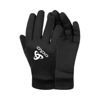Abbildung von Odlo Stretchfleece Liner Eco Gloves Laufhandschuhe Schwarz, Größe L
