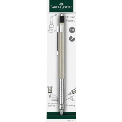 Abbildung von FABER CASTELL 135940 Druckbleistift TK Fine Vario L 1.0 mm, Champagne Gold, Minenbleistift mit Soft/Hart Mechanik