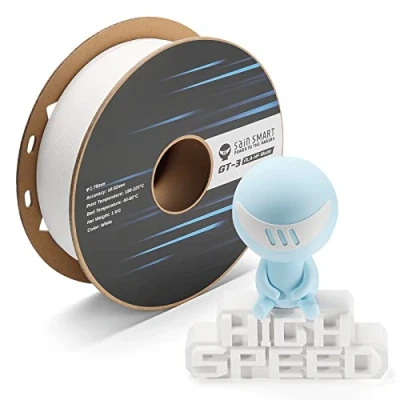 Abbildung von SainSmart GT 3 Mattes PLA Filament 1,75mm, bis zu 500mm/s, Schneller Druck, Hochwertiges 3D Drucker Filament, 1 KG Spule, Maßgenauigkeit +/ 0,02mm, Weiß