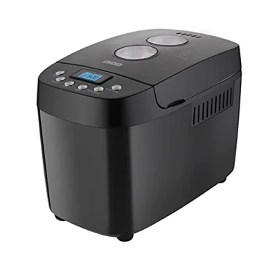 Abbildung von Unold 68525 BACKMEISTER Big Black Schwarz, für bis zu 1.500g Brot, 15 Programme, auch glutenfreies Timerfunktion, Waremhaltefunktion, LCD Display