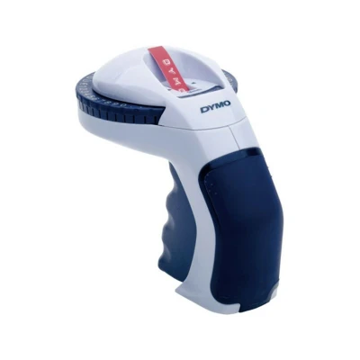 Abbildung von DYMO Omega Prägegerät kleines Beschriftungsgerät mit Dreh klick System und ergonomischem Design für zu Hause Bastel Hobbyprojekte (£/, Ä, Ö Ü)