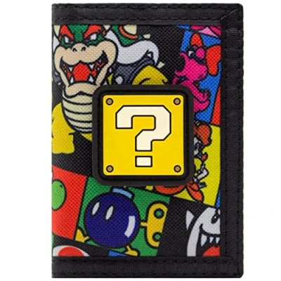Abbildung von Mario Party Karierte Retro Charaktere Mehrfarbig Portemonnaie Geldbörse